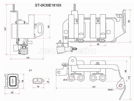 Катушка зажигания KIA RIO 00-05 (модуль)
