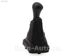 AZARD КПП00076 Ручка КПП с чехлом и рамкой ВАЗ 2113-15 натуральная кожа черная KPP00076