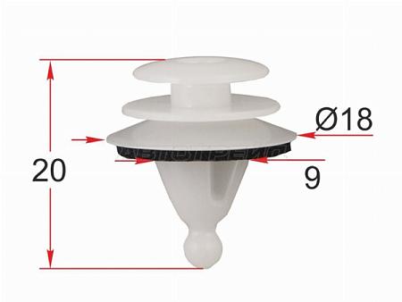 Клипса крепежная HYUNDAI/KIA (1 шт.)
