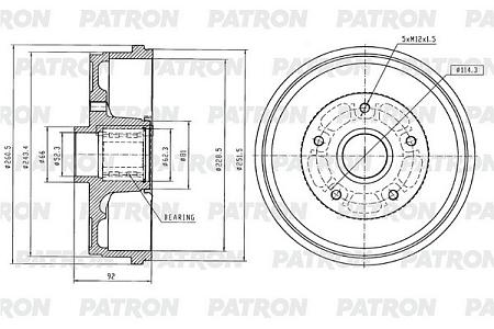 PDR1014 Барабан тормозной