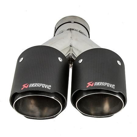Карбоновая насадка Akrapovic Style 90x2 мм MT214R