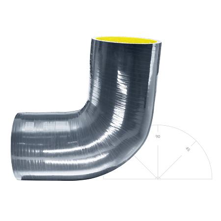 Силиконовый изгиб-переходник 70-76мм 90 градусов shb707690