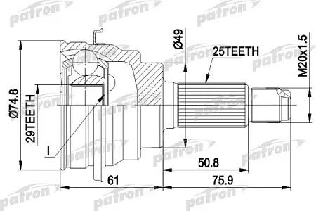 ШРУС наружн к-кт PCV1039