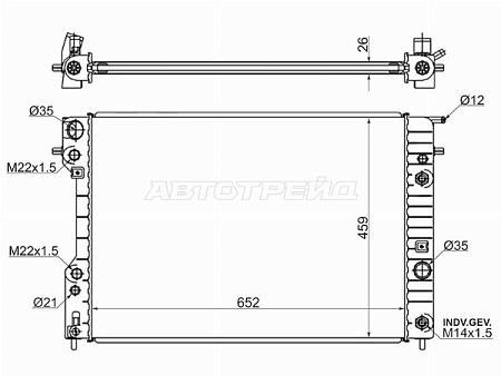 Радиатор Opel Omega 94-03
