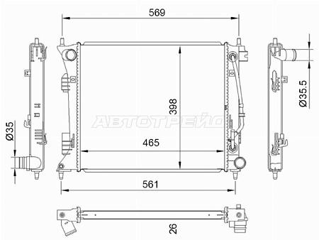 Радиатор Hyundai Veloster 11-16