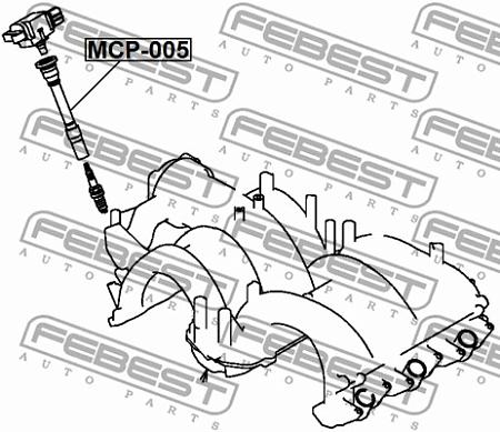 Наконечник катушки зажигания MITSUBISHI LANCER 00-13 MCP-005