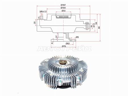 Вискомуфта TOYOTA TOWNACE,LITEACE 3C-TE
