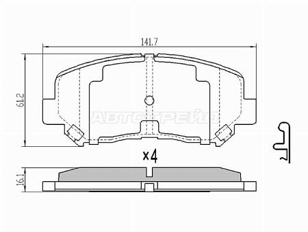 Колодки тормозные (Спереди) Mazda CX-5 11-21