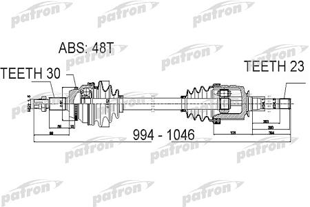 PDS6409 Полуось