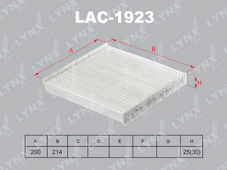Фильтр салона FORD TRANSIT 06- LAC-1923