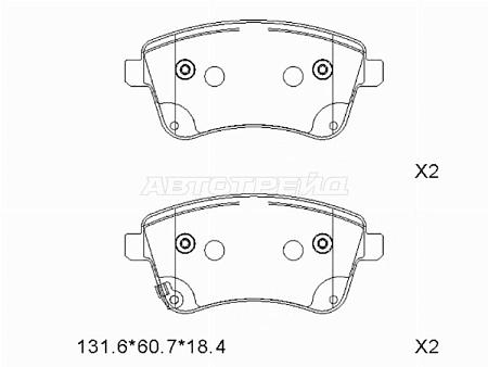 Колодки тормозные (Спереди) Kia Venga 10-17