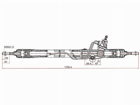 Рейка рулевая Toyota Land Cruiser 98-02 LHD