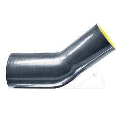 Силиконовый изгиб-переходник 76-102мм 45 градусов shb7610245