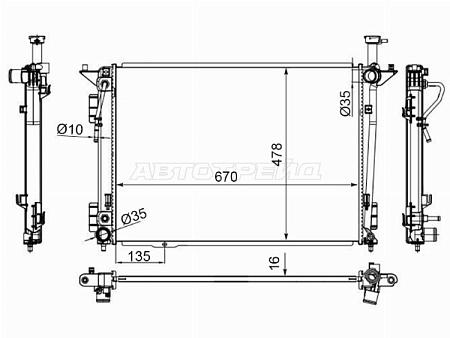 Радиатор Kia Carnival 14-20 / Sedona 14-18
