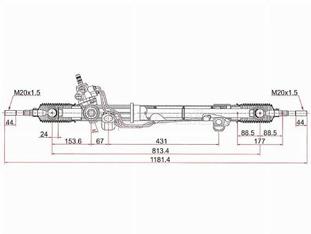 Рейка рулевая Toyota Land Cruiser 02-07 RHD