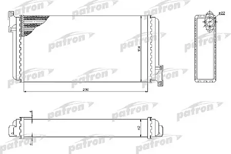PRS2039 Радиатор отопителя