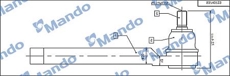 Наконечник р/т CHEVROLET AVEO 03- прав. DSA020622