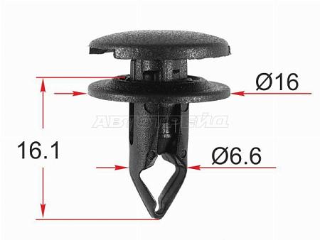 Клипса крепежная HONDA (1 шт.)