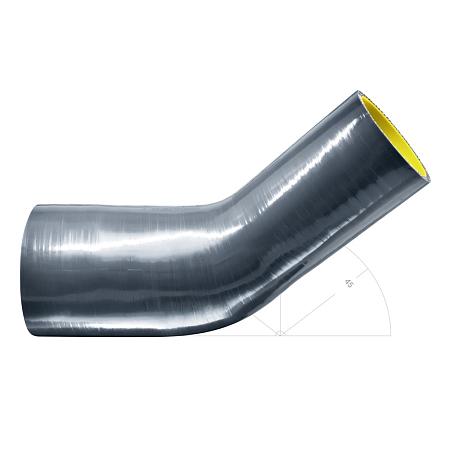 Силиконовый изгиб-переходник 57-76мм 45 градусов shb577645
