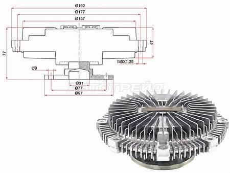 Вискомуфта  ZD30DDTi NISSAN TERRANO 50 / SAFARI 61