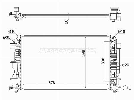 Радиатор Mercedes-Benz Sprinter 06-18