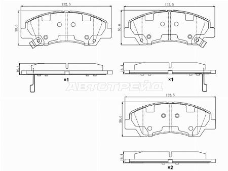 Колодки тормозные (Спереди) Hyundai i10 13-23