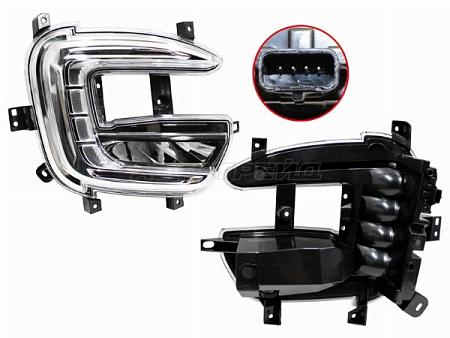 Фара противотуманная (Справа/ LED/ ДХО) Renault Kaptur 16-22