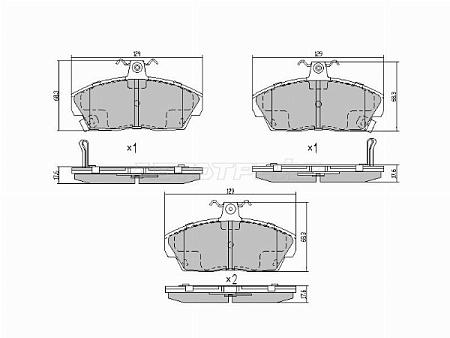 Колодки тормозные (Спереди) Honda Civic 95-03