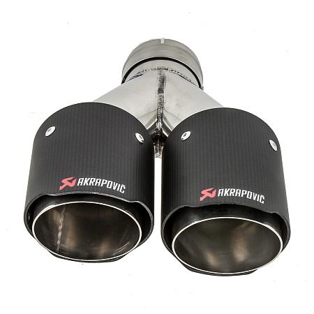Карбоновая насадка Akrapovic Style 90x2 мм MT214L