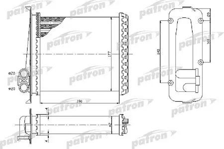 PRS2072 Радиатор отопителя