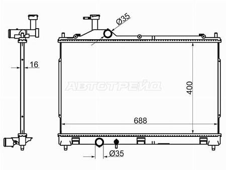 Радиатор Mitsubishi Outlander 12-22