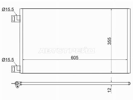 Радиатор кондиционера Renault Kangoo 08-16