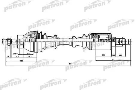 PDS0100 Полуось
