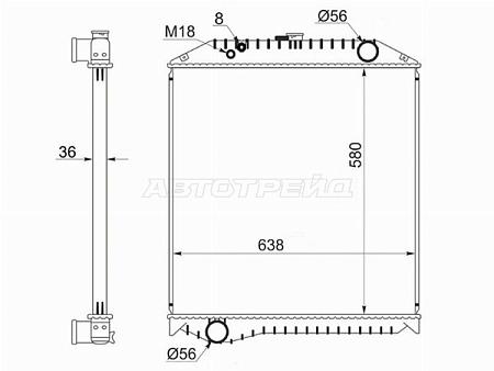 Радиатор Hino Ranger 92-05