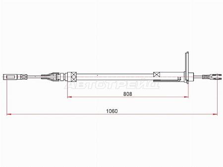 Трос ручного тормоза MERCEDES W124 93-95