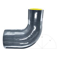 Силиконовый изгиб-переходник 50-76мм 90 градусов shb507690
