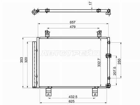 Радиатор кондиционера Lexus IS 05-16
