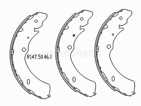 Колодки тормозные барабанные Isuzu D-MAX 02-12