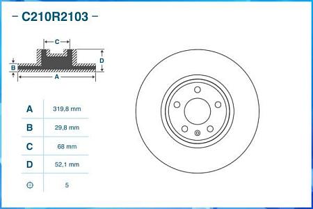Тормозной диск передний C210R2103