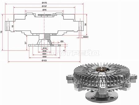 Вискомуфта KIA BONGO 06-