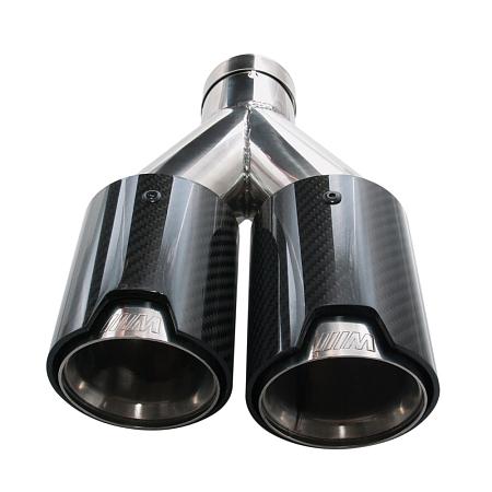 Карбоновая насадка BMW M-style 90x2 мм mt337l