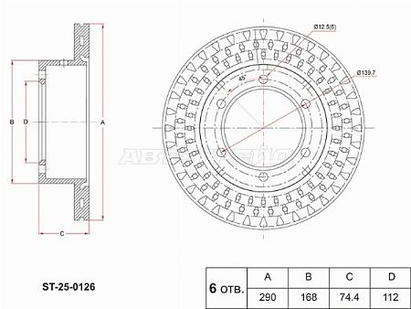 Диск тормозной (Сзади) ГАЗ Газель NEXT 12-