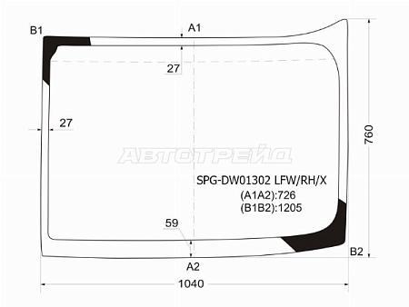 Стекло лобовое Freightliner Century Class 97- / Columbia 97-