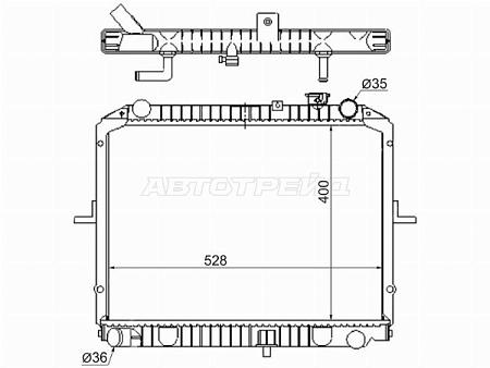 Радиатор Kia Bongo 04-19