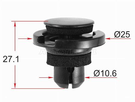 Клипса крепежная SUBARU (1 шт.)