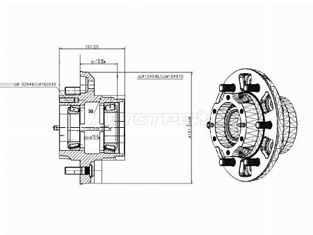 Ступица перед TOYOTA LAND CRUISER 80 92-