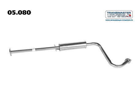 Резонатор CHEVROLET LANOS 97- (длин.) сталь 05.080