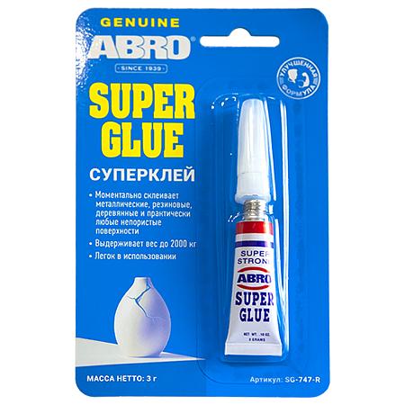 ABRO Супер клей 3гр SG-747-R