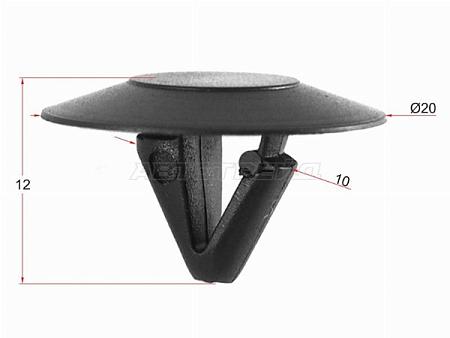 Клипса обшивки капота CHRYSLER (1 шт.)