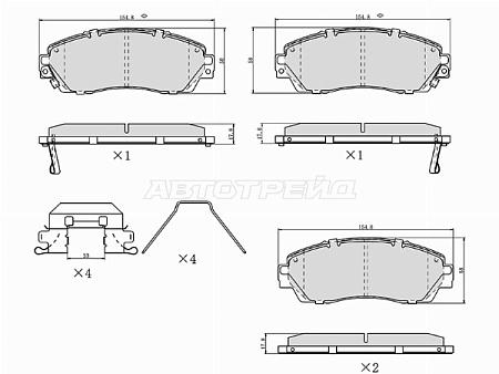 Колодки тормозные (Спереди) Haval Dargo 22-